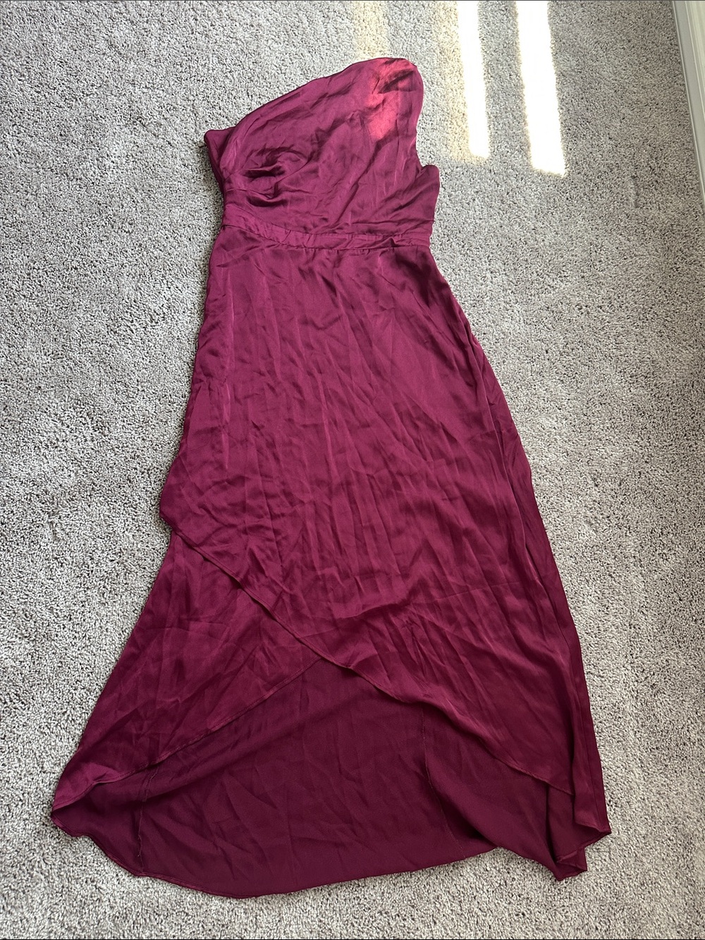 Strap one shoulder Burgundy Women’s Dress